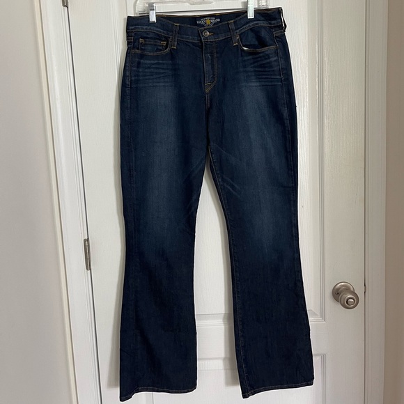 Lucky Brand Sofia Boot bootcut Jeans size 14 / 32 dark wash stretch like new - Picture 2 of 10